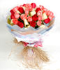 12 red roses,21 pink roses