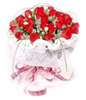 33 long-stemmed red roses 