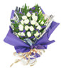 21 white roses