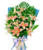 8 pink lilies