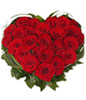 25 red roses,heart-shaped