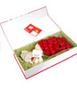 33 red roses, A plush bear