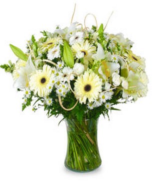 White lilies and gerberas