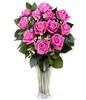 Note of Passion: 12 pink roses
