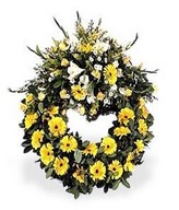 Yellow Remembrance Wreath