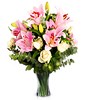 White roses and pink lilies