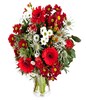 Red Sylvan: gerberas and chrysanthemums