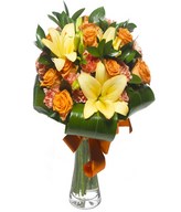 Orange lilies & Roses