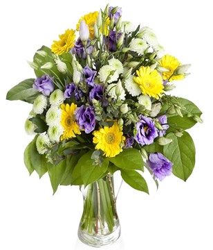 Lisianthus and gerberas