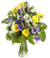 Lisianthus and gerberas