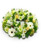 Classic circular wreath arrangement