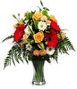 Thanksgiving Elegance: roses and gerberas