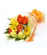 Mix Gerberas In A Bouquet