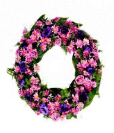 Wreath with Purple Flowers