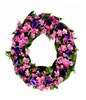 Wreath with Purple Flowers