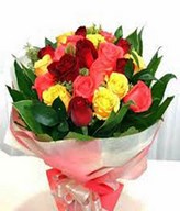 Assorted color roses