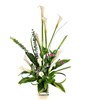 10 White Calla Lilies in a Vase