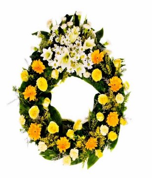 Blooms in Yellow, Peach and White