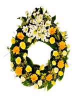 Blooms in Yellow, Peach and White