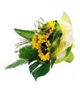 3 Stalks Sunflowers with 9 pcs Ferrero Rocher