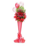 Standing Flower Arrangement of Red Gerberas