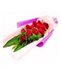 6 Stalks Red Carnations With 6 Stalks Red Roses
