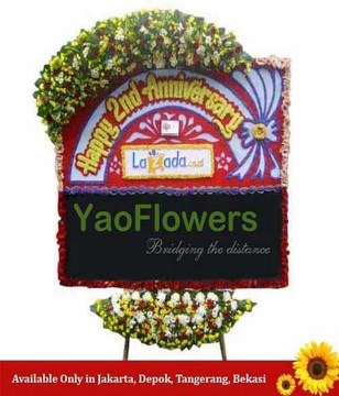 Congratulation Flower Board. Size 2x1,5M
