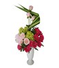 Pink Roses, Hydrangea, Gerberas, and Fillers in Ceramic Vase