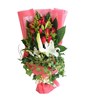Bouquet of 12 Red Roses & 3 White Lilies