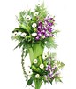White Gerbera WIth Orchid