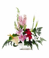 Arrangement of Mixed flower in Ceramic vase