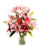 Table Arrangement of Pink Lilies