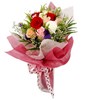 12 mixed roses hand bouquet