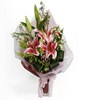 3 Pink Lily Handbouquet