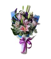 Pink Lily handbouquet