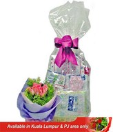 Rose Bouquet & Baby Gifts