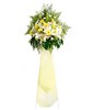 Yellow Gerbera Arranged in Metal Stand