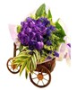 12 Purple Roses (Dyed) Hand Bouquet With Fillers