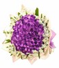 99 purple roses hand bouquet