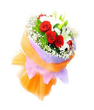 Bouquet of Roses & Lilies