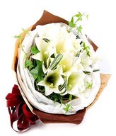 White Lilies in a bouquet