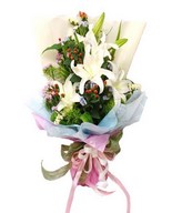 Bouquet of white lilies