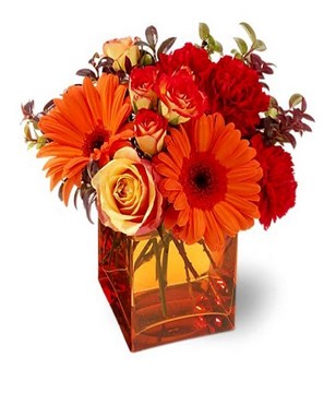 Floral arrangement of assorted blooms