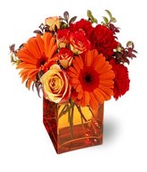 Floral arrangement of assorted blooms
