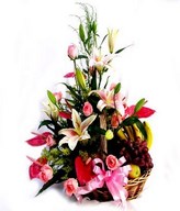 Flower with Fruits in a Basket