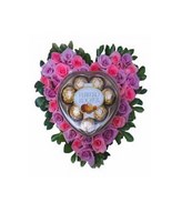 Flower arrangements with chocolate
